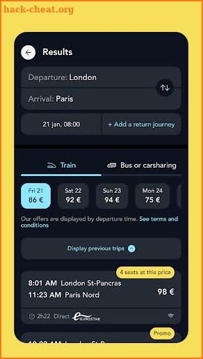 SNCF Connect: Trains & trips screenshot