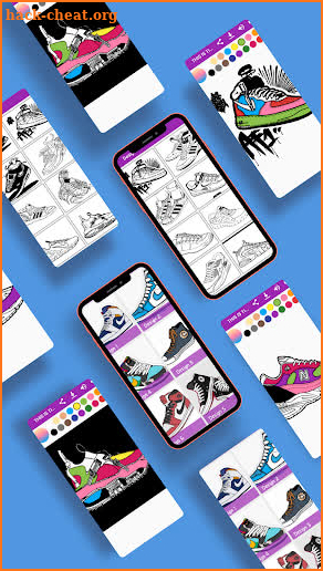 Sneakers Jordan Coloring Pages screenshot