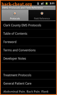 SNHD Protocols/Field Reference screenshot