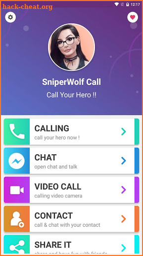 SniperWolf Fake Call screenshot