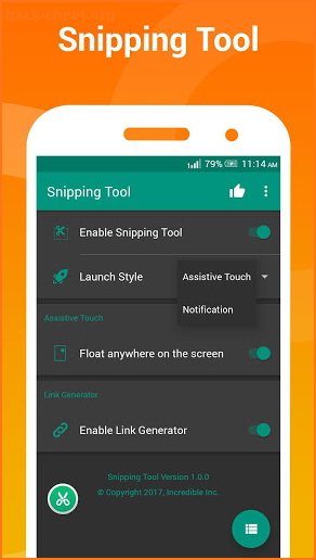 Snipping tool - Capture screenshot & share link screenshot