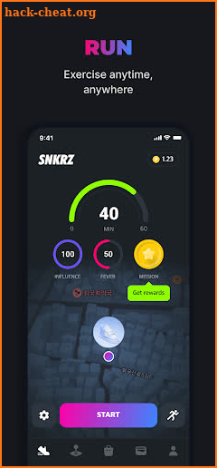 SNKRZ - A fitness rewards app screenshot
