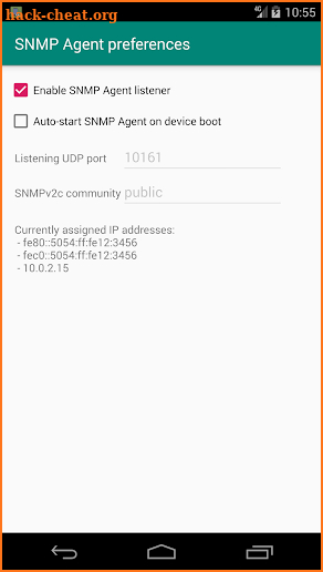 SNMP Agent screenshot