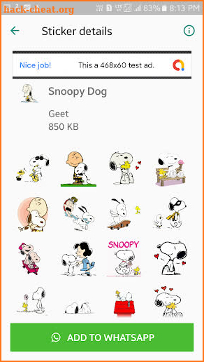 Snoopy Dog - Cute Puppy sticker screenshot