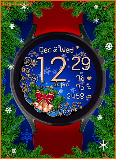 Snow Christmas Golden Watch screenshot