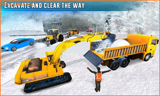 Snow Driving Rescue Plow Excavator Crane Operator screenshot