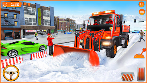 Snow Excavator: Superhero Game screenshot