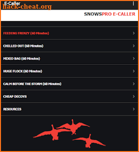Snow Goose E Caller App screenshot