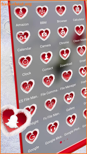 Snow Heart Theme screenshot