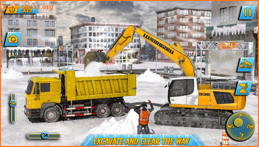 Snow Heavy Excavator Machine Simulator screenshot