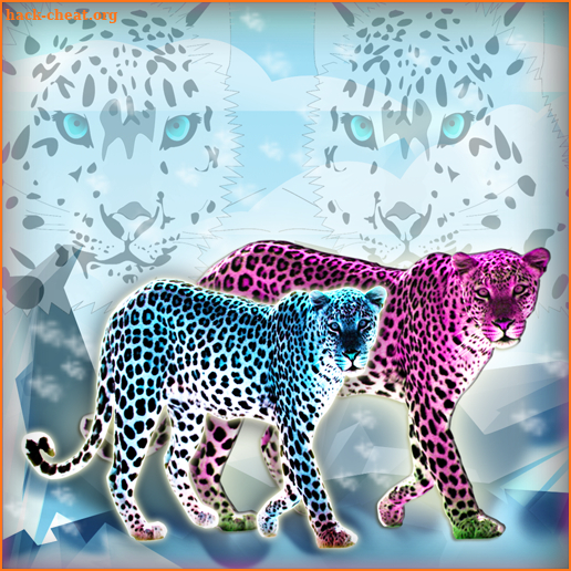 Snow Leopard Family wallpaper screenshot