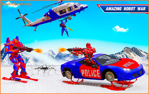 Snow Mountain Car Transform Robot Car Game screenshot
