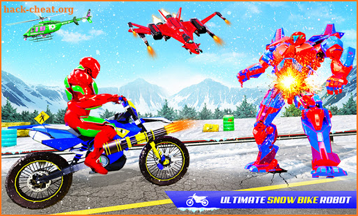 Snow Mountain Moto Bike Transform Robot Bike Games screenshot