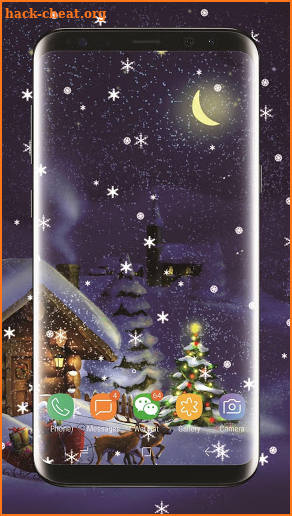 Snow Night House Live Wallpaper Free screenshot