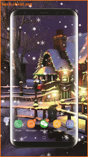 Snow Night House Live Wallpaper Free screenshot