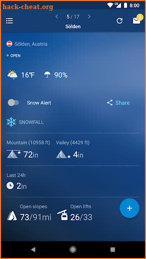 Snow Report Ski App screenshot