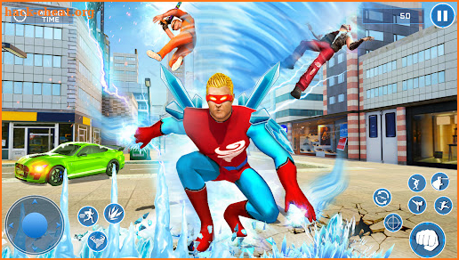 Snow storm ice hero robot game screenshot