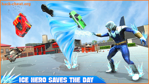 Snow Storm Superhero Freez Ice Game screenshot