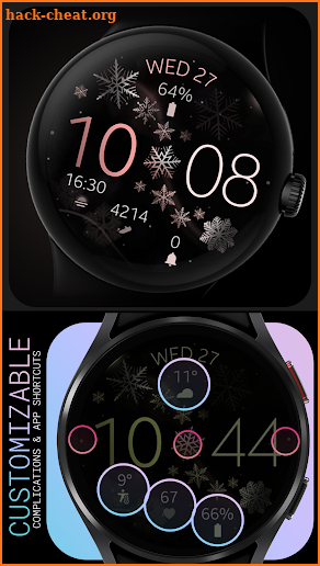 Snowflake Winter Watch Face screenshot