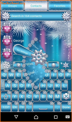 Snowman Go Keyboard theme screenshot