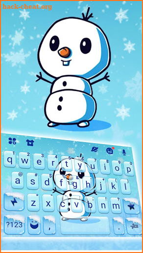 Snowman Hugs Keyboard Theme screenshot