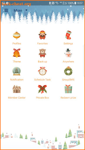 Snowy Christmas skin for Next SMS screenshot