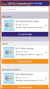SNUG Events screenshot