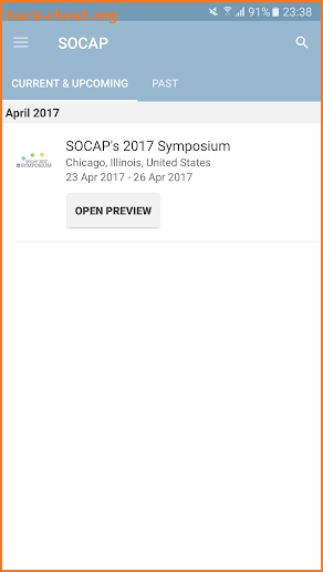 SOCAP International Events screenshot