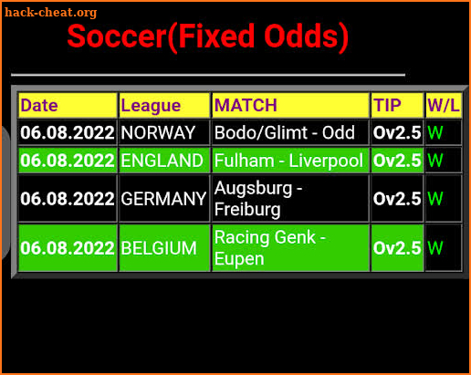 Soccer (Fixed Odds) screenshot