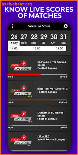 Soccer Live Scores screenshot
