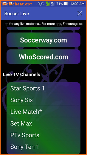 Soccer Live TV screenshot