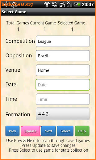 Soccer Team Tracker screenshot