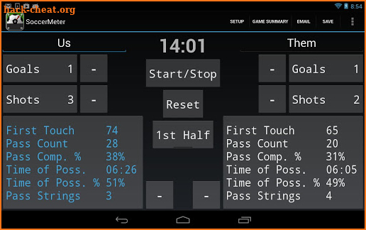 SoccerMeter screenshot