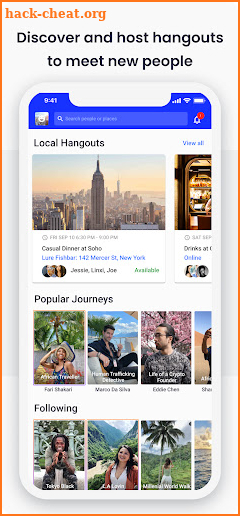 Social City: Join a Hangout and Blog Your Story screenshot