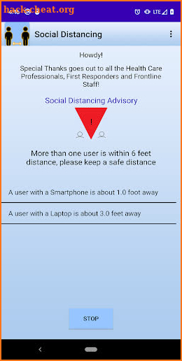 Social Distancing App screenshot