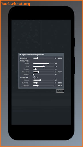 Social Distancing App - Simulation screenshot