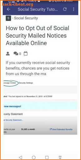 Social Security App screenshot