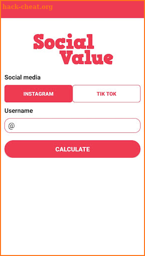 SocialValue: calculate money price for IG & TikTok screenshot