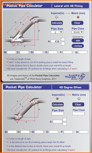 Socket Pipe Calculator screenshot