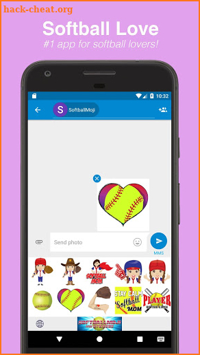 SoftballMoji and Stickers screenshot