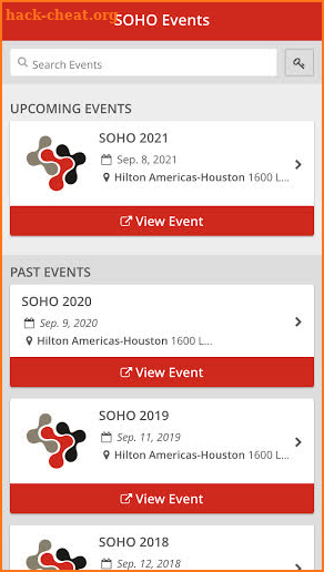 SOHO Annual Meetings screenshot