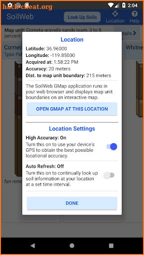 SoilWeb for Android screenshot