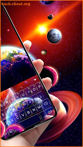 Solar Space Parallax Keyboard Background screenshot