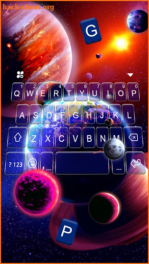 Solar Space Parallax Keyboard Background screenshot