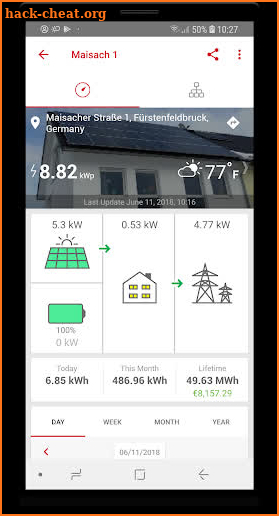 SolarEdge Monitoring screenshot