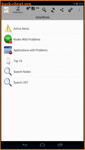 Solarwinds Mobile Admin Client screenshot