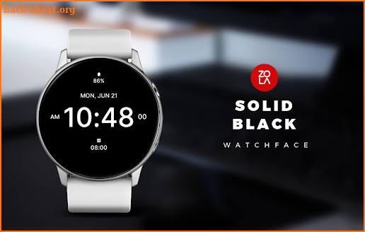 Solid Black Watch Face screenshot