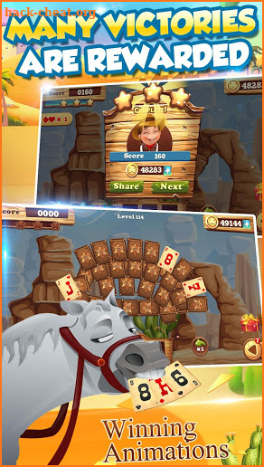 Solitaire match cowboy screenshot