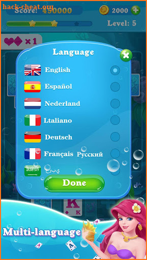 Solitaire Match Mermaid screenshot