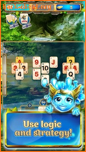 Solitaire pyramid card game for training brain screenshot